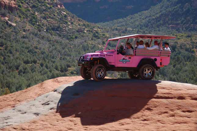 a Pink Jeep showoff